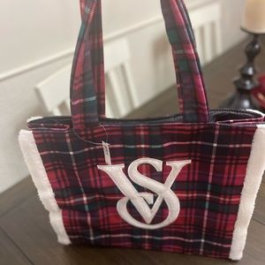 Plaid Victoria’s Secret tote bag